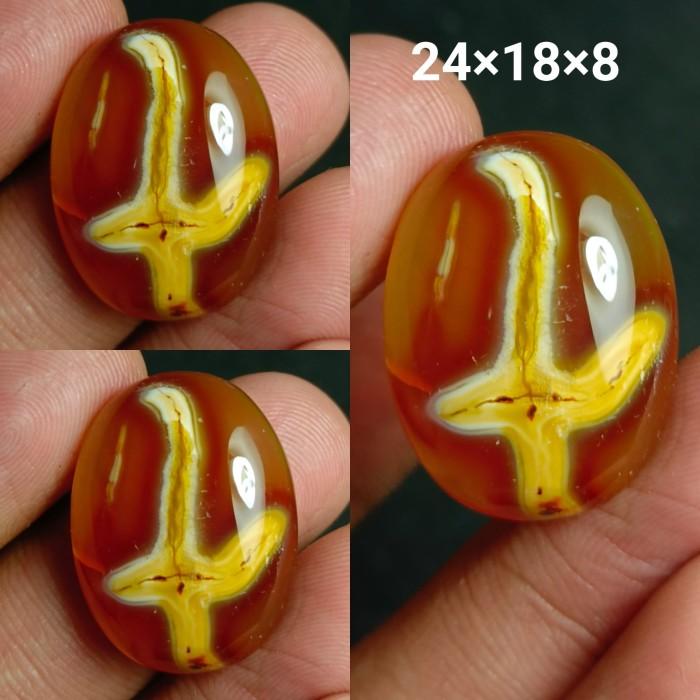 Akik Natural Batu Motif Gambar Keris Jawa Pedang Trisula Unik Antik 1