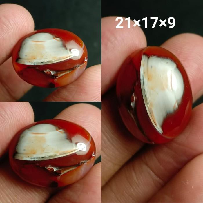 Natural Akik Batu Motif Gambar Helm Tentara Perang Dunia II Unik Antik