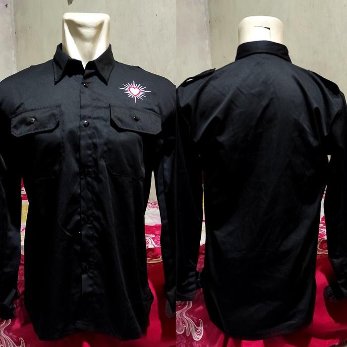 BAJU KEMEJA HEM PSHT SH TERATE BORDIR PRIA LENGAN PANJANG SIMPEL