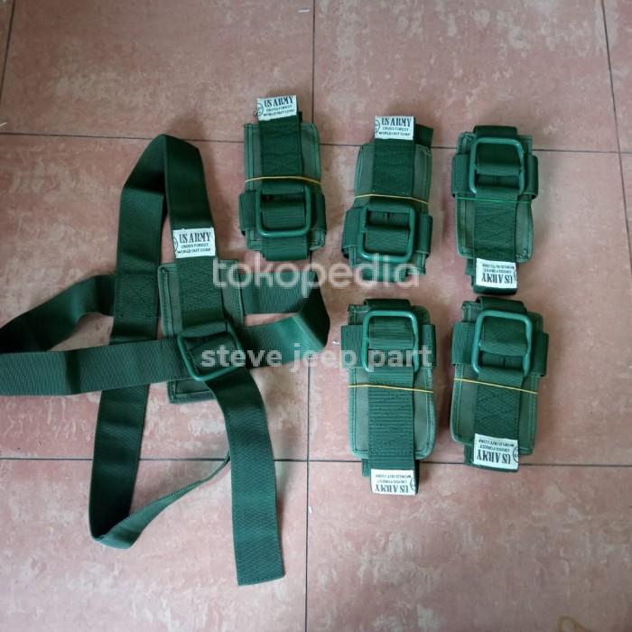 Tali sabuk jerigen bensin jeep militer willys US army