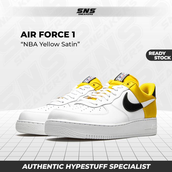 Nike Air Force 1 Low NBA Yellow Satin 100% Original Authentic