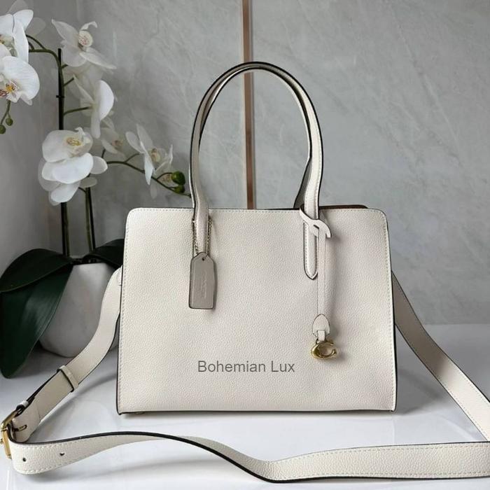 COACH Carter Carryall Top Handle Crossbody Bag In Signature White