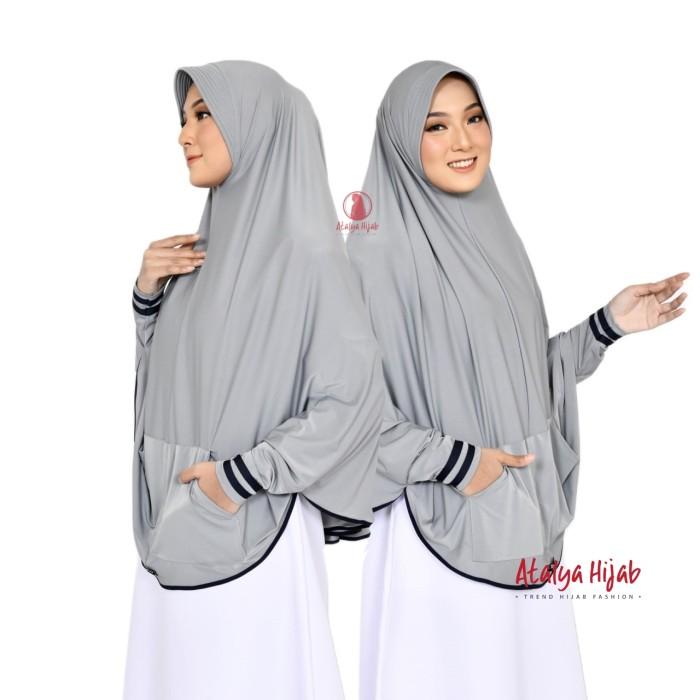 Hijab Lengan Aisyah Bergo Jersy Saku / Kerudung Tangan / Jilbab