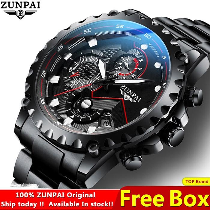 WISHDOIT Original Watch for Men TOP Brand Waterproof Sports Stainless