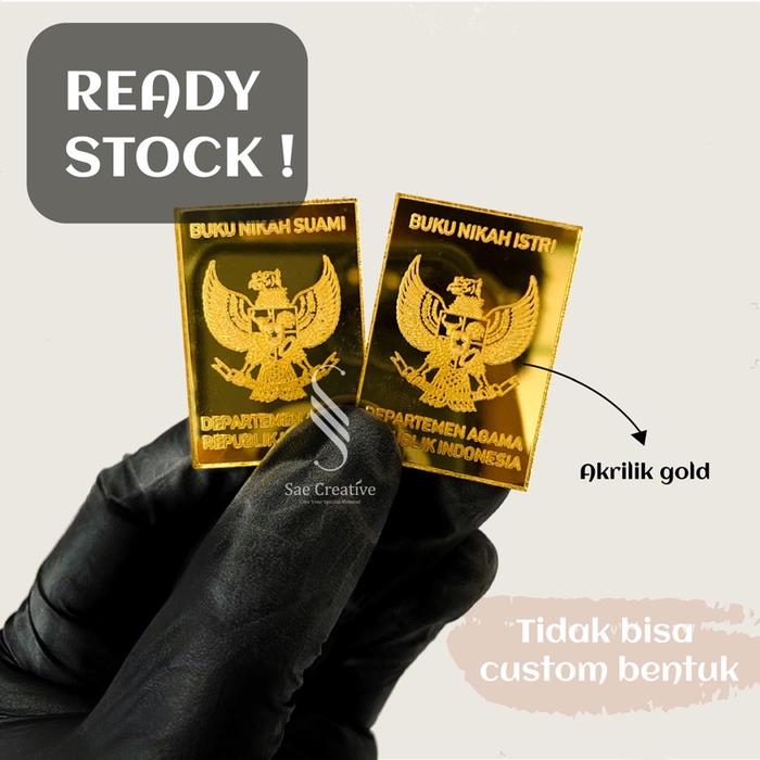 REPLIKA SEPASANG BUKU NIKAH BAHAN AKRILIK / buku nikah hiasan mahar /