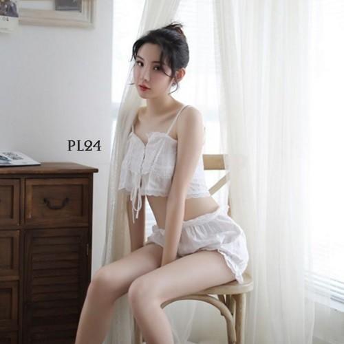 Sleepwear Baju Tidur Seksi Lingerie Sexy Premium Putih Pl24
