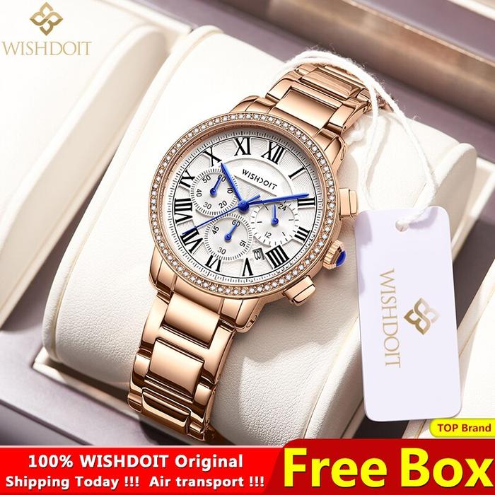 WISHDOIT Original Watch For Women Waterproof Stainless Steel Fashion