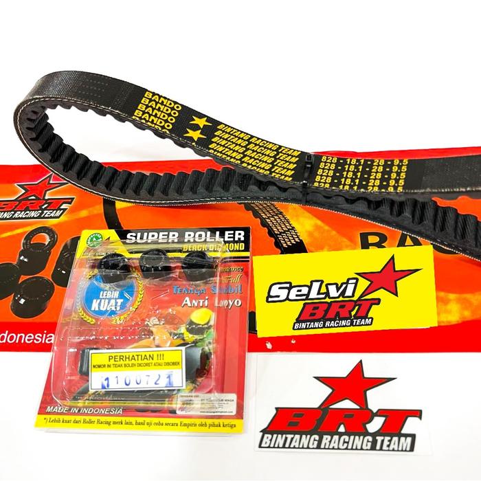 PAKET SUPER ROLLER V BELT BRT VARIO 110 OLD VARIO 110 KARBU TECHNO