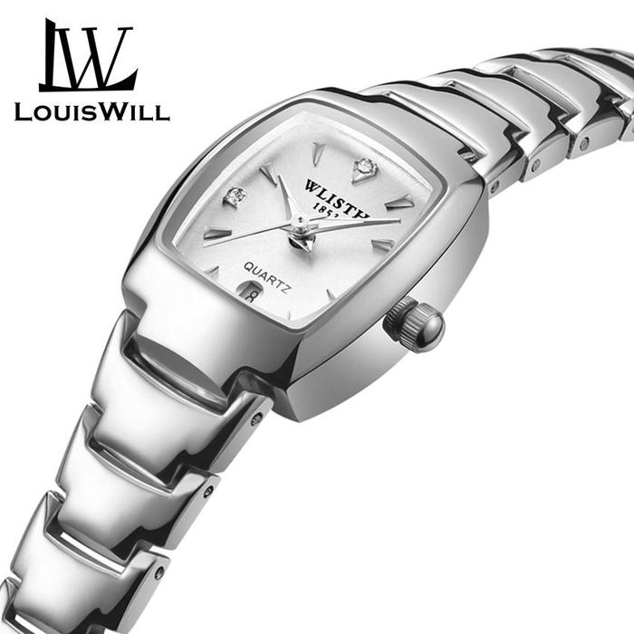 Diskon LouisWill Fashion Jam QUARTZ Tipis Jam Tangan Wanita Baju Kasua