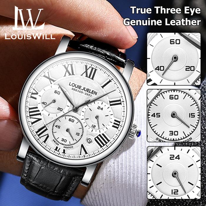 Top LouisWill Jam Tangan Pria Jam Tangan Kuarsa Pria, Arloji Olahraga