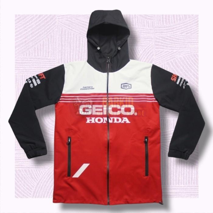 JAKET HONDA GEICO 100%, PRIA, JAKET PARASUT, JAKET SUNMORI, MOTOCROSS