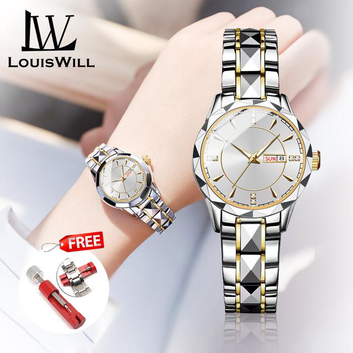Promo LouisWill Jam Tangan Wanita Modis, Jam Tangan Wanita Kalender Ga