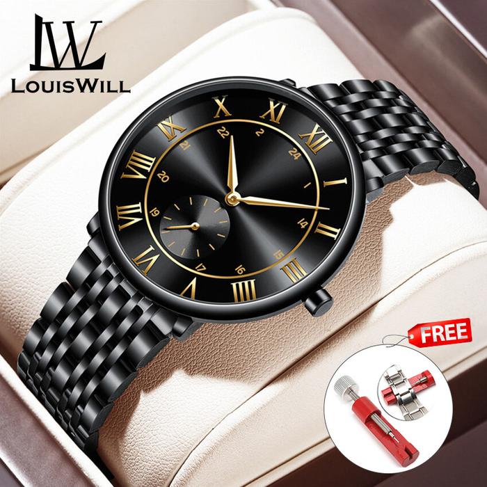 Grosir LouisWill Jam Tangan Mode Untuk Pria, Jam Tangan Quartz Kasual