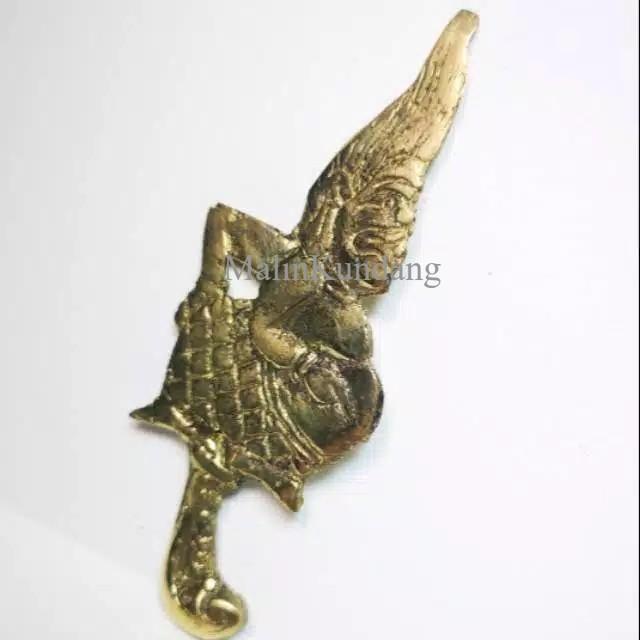 Barang Antik Keris Pusaka Ageman Semar Me sem Kuningan 10 cm antik