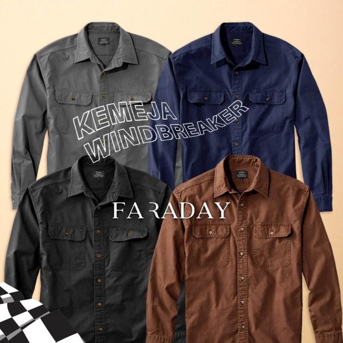 Fhh014- Kemeja Tactical Pdl Canvas Premium Faraday X Roadster Hitam Na