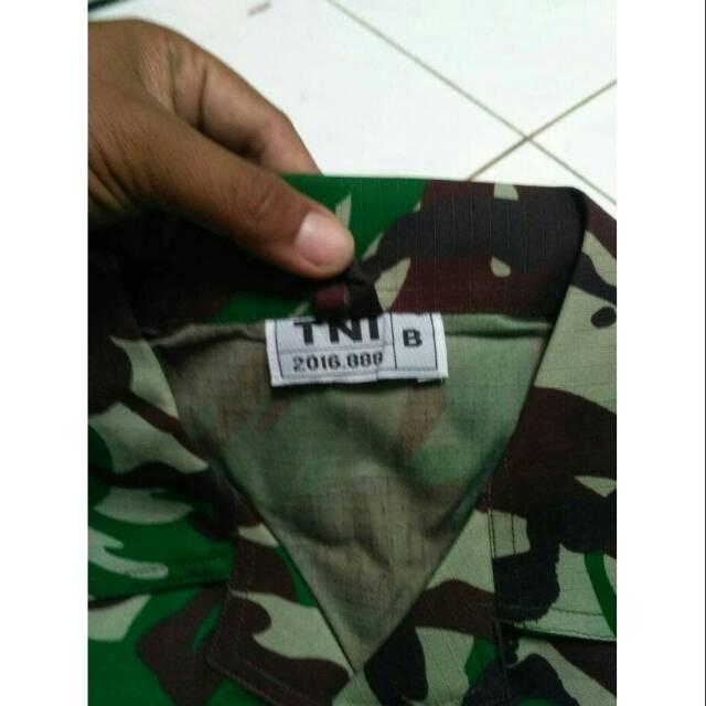 Fhh014- Baju Pdl Loreng Tni Malvinas Asli Jatah Ada Cap Nyamuk