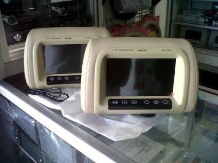 Tv Mobiltv Monitor Headrest Layar 7 Inci Merk Hollywoodtv Sandaran