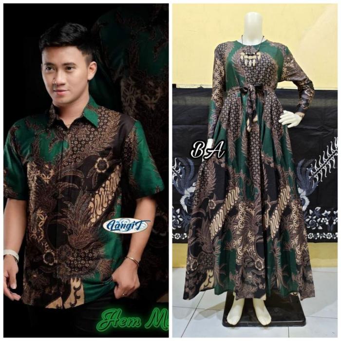 Memories - COUPLE BATIK KEMEJA PENDEK DAN GAMIS ABDUL BATIK II COUPLE