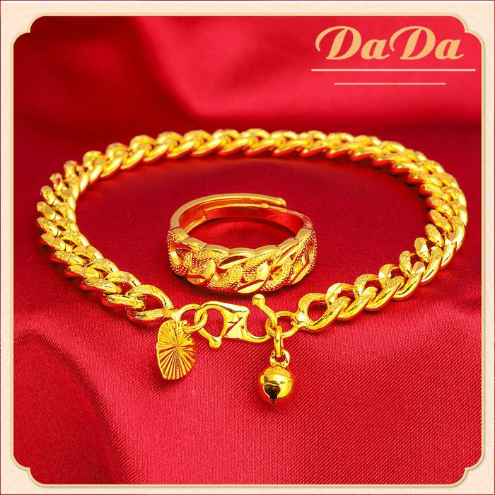 Gelang Mas 24 Karat Asli/gelang Emas Dewasa Model Terbaru/Set Cincin G