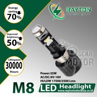 " Lampu Utama Led Rtd M8 Projector Mini H6 H4 Hs1 Projie Hid Lensa