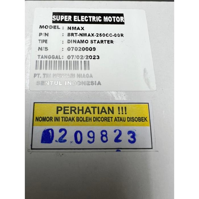 " Dinamo Stater Starter Brt Nmax Mio J Mio M3 Bore Up 250Cc "