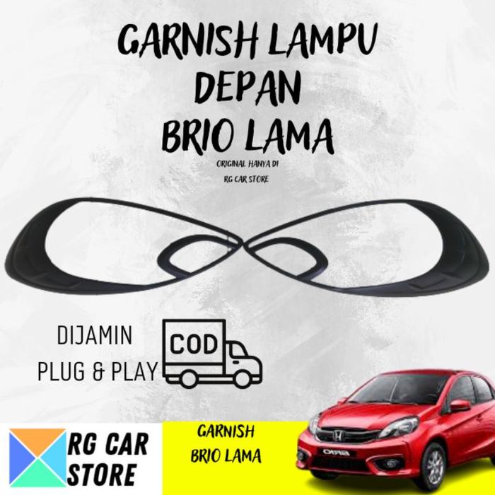 " Brio 2012-2017 Garnish Lampu Depan Belakang Hitam Doff Dijamin Pnp