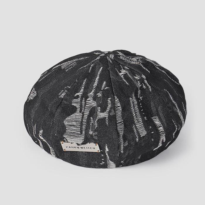 Topi Baret Katun Denim Pria Wanita 2023 Fashion Vintage Rumbai Newsboy