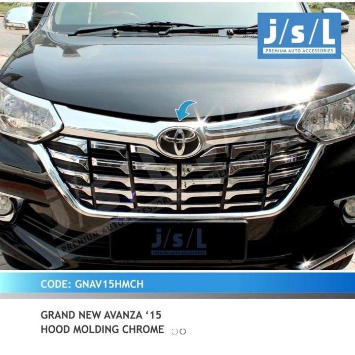 " Avanza 2015 2016 Hood Moudling Grill Depan Grand Avanza Cover Crome