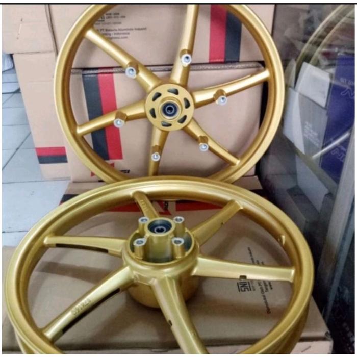 " Velg Rossi Model Rcb Sonic 150 & Satria Fu Putih & Gold 160 160 17 "