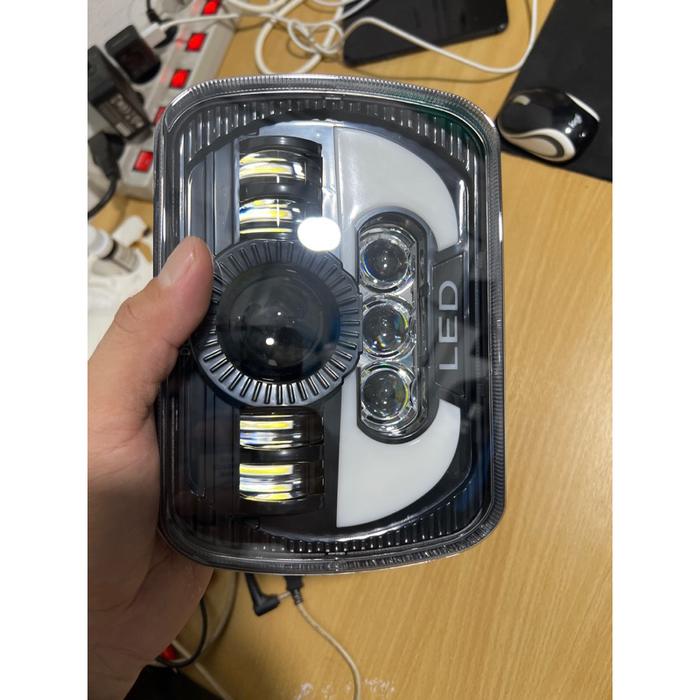 " Lampu Daymaker Led Kotak 7Inch Jeep Katana Feroza L300 - Headlamp