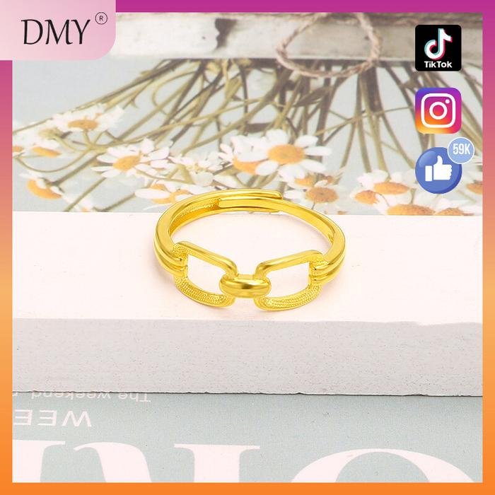 DMY Jewelry Cincin Emas 2 Gram Asli Perhiasan Tali Gaya Pria Dan Wanit