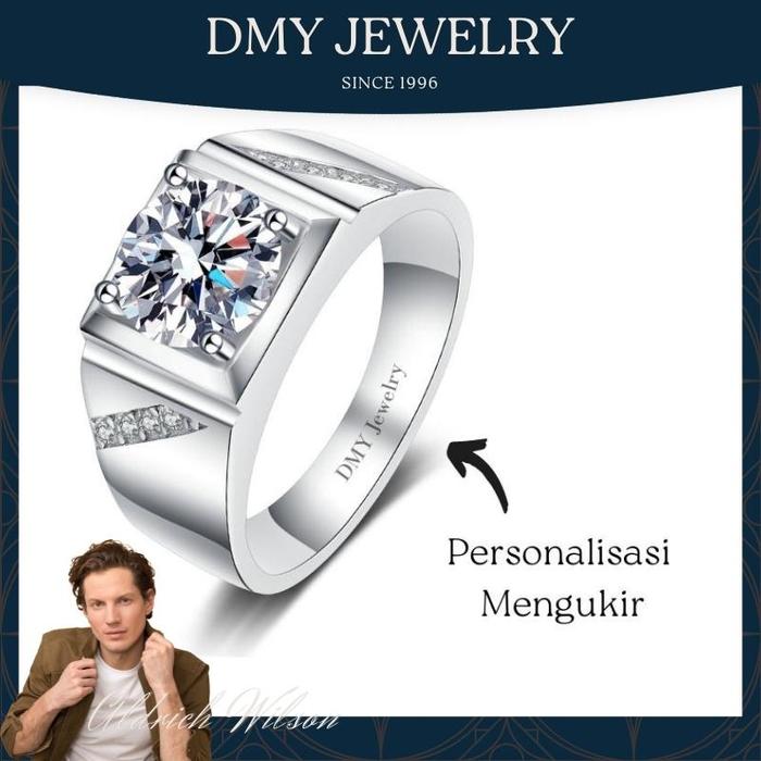 DMY Jewelry Cincin Emas 2 Gram Asli Natural Berlian Eropa Cincin Tunan