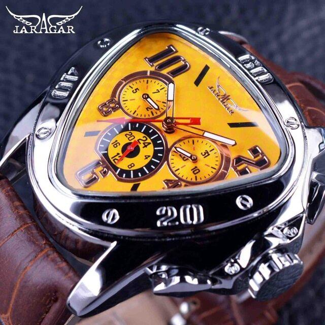 JARAGAR Jam Tangan Pria 3 Dial, Jam Tangan Otomatis Mewah Merek Terken