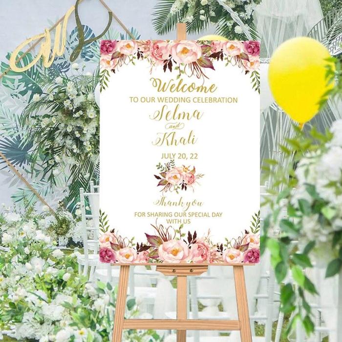Selamat Datang Di Pernikahan Pengantin Dan Pengantin Pria Tanda Avende