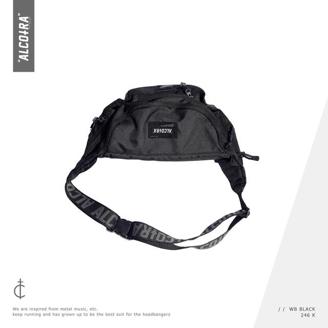 WB BLACK // WAISTBAG ALCOTRA // TAS PINGGANG ALCOTRA New