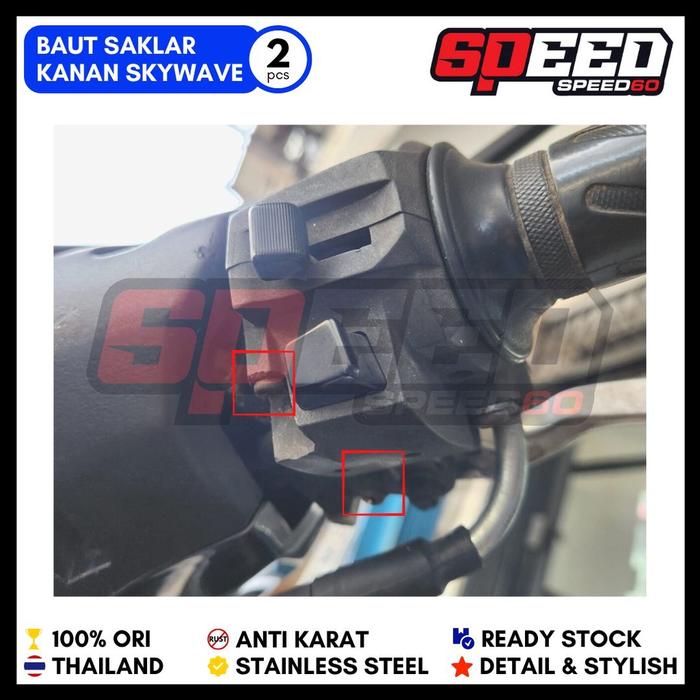 Baut Saklar Kanan Suzuki Skywave Probolt Thailand Stainless King Nut