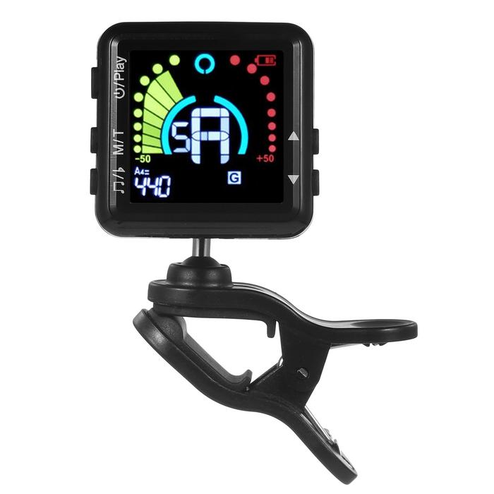 Sale Tuner Gitar Isi Ulang Tuner Gitar Clip On LED Color Display