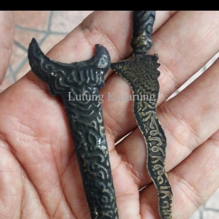 keris mini rajah lagal kuningan antik
