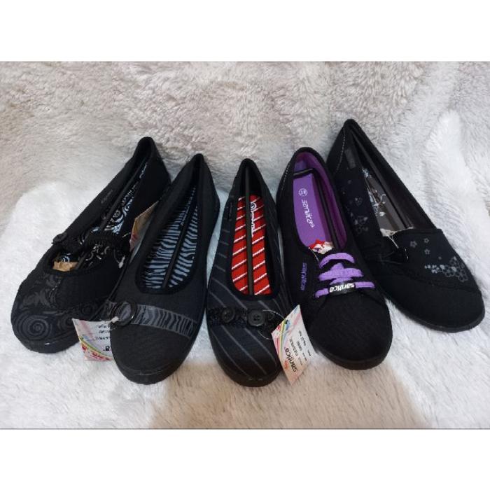 \\TERBEST// Sepatu flat slip on, tali remaja-dewasa perempuan SANTICA