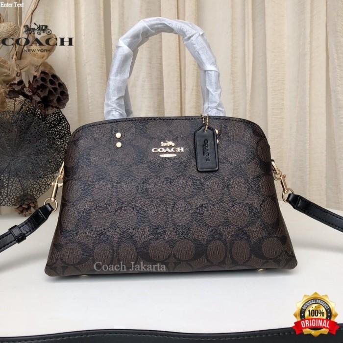 Tas Wanita Mini Lillie Carryall Coach In Signature Canvas Brown