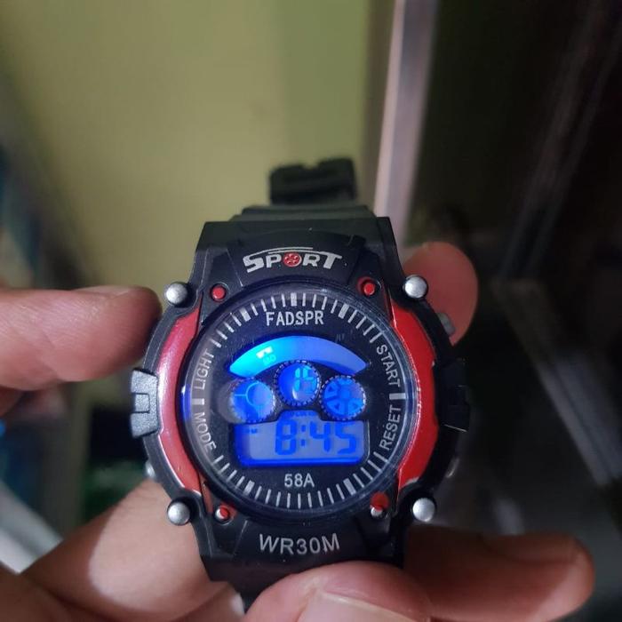 \\TERBEST// Jam Tangan Digital LED Merah dan Biru Jam LED Harga Hemat