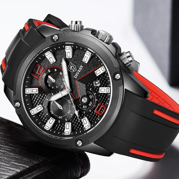 DIVEST Mens Fashion Sport Quartz Watch Men's Chronograph Analog Watche