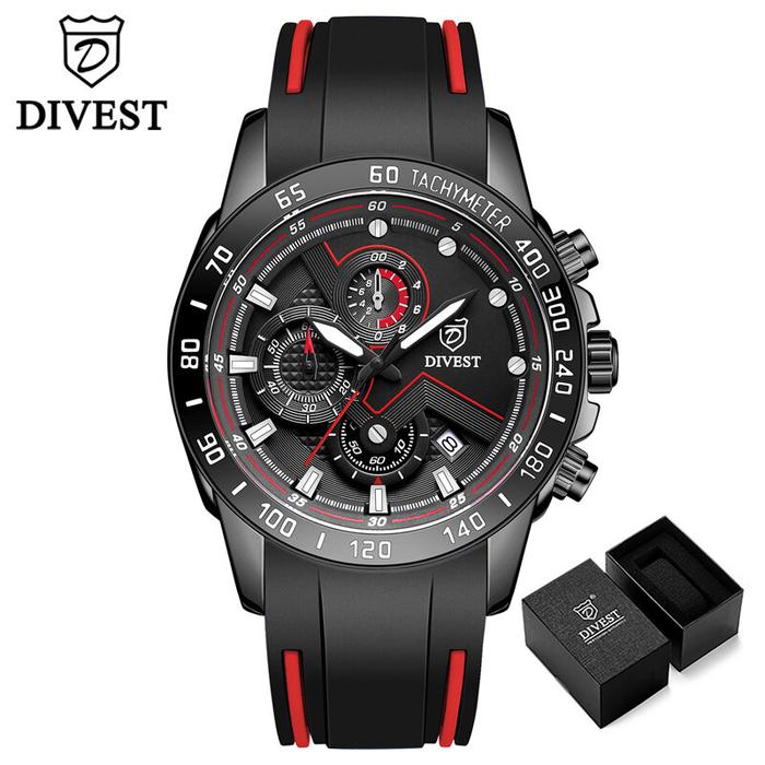 DIVEST Top Brand Fashion Men's Watches Sports Rubber Strap Classic Wat