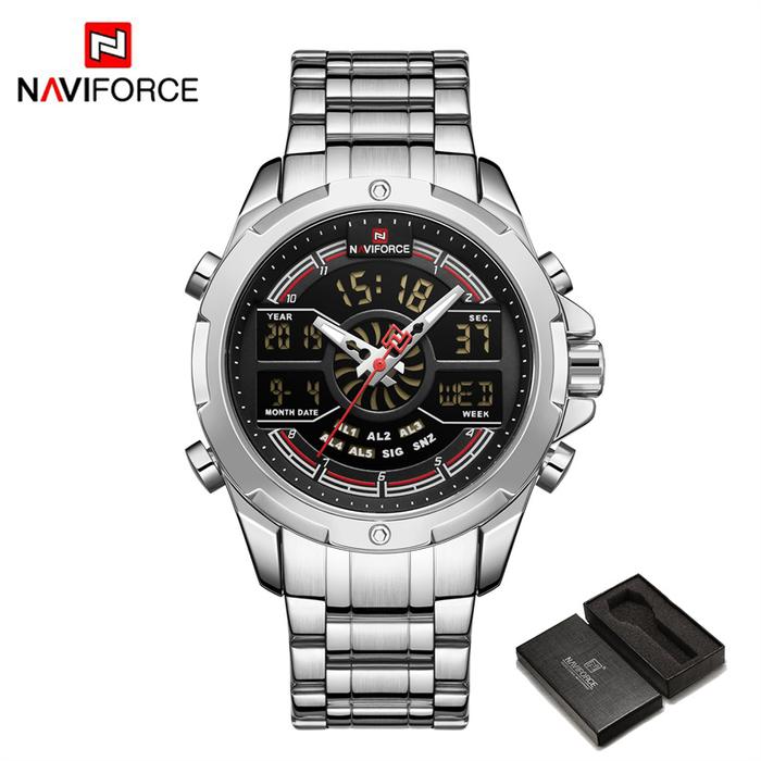 NAVIFORCE Men's Watches NF9170 Fashion Sport Quartz Men LED Double Dis