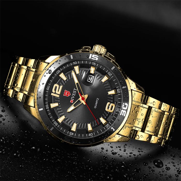 DIVEST Top Luxury Brand Fashion Men's Watches Calendar Luminous Waterp