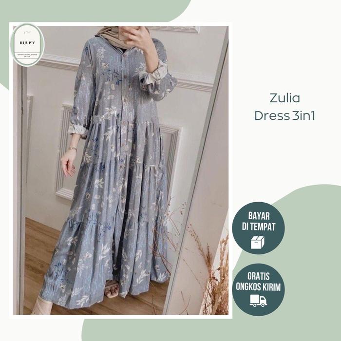 \NEW/ ABERIA DRESS FULL KANCING BUSUI - GAMIS RAYON JUMBO MOTIF ABERIA