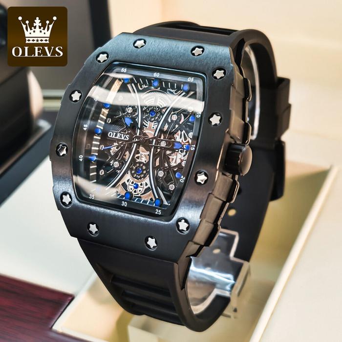 OLEVS Kotak Tali Silikon G Shock Original Asli Jam Tangan Pria Militer