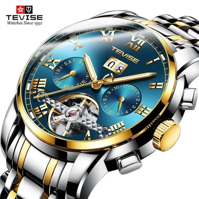 Tevise Automatic Watch Top Brand Luxury Men's Watch Luminous Clock Tou