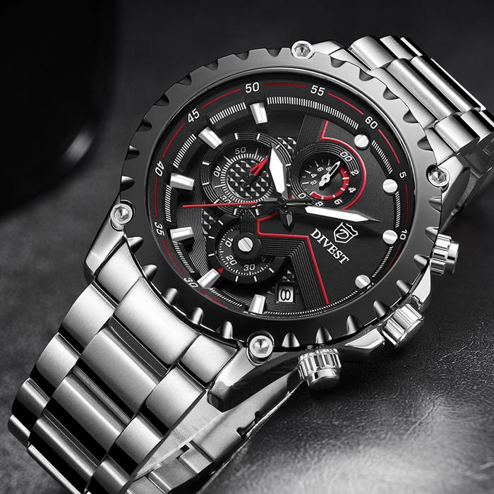 [DIVEST Men Watch Fashion Top Brand Quartz Clock Casual Mens Watches S
