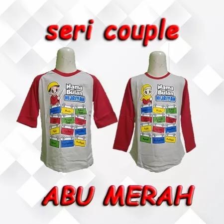 BAJU KAOS ANAK MUSLIM SERI COUPLE PASANGAN MOTIF KEMBAR CEWEK COWOK